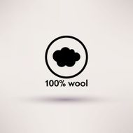 Icon of 100 percent wool Isolated Vector illustration N2