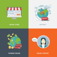 Concept of online shopping