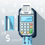 Cash mashines issues receipt of payment card N2