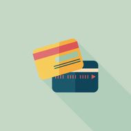 credit card flat icon with long shadow N26
