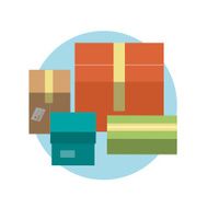 Set of colorful gift boxes with ribbons