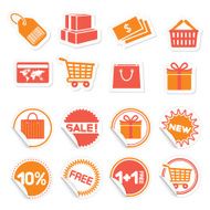 Shopping Sale Sticker Icons