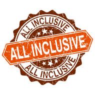 All inclusive grungy stamp isolated on white background N2