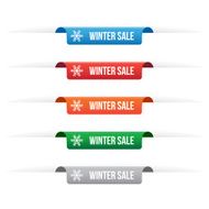 Winter sale paper tag labels