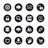 Internet and web Icons Set 2 - Black Circle Series