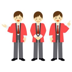 Male salesclerk in &rdquo;happi&rdquo;