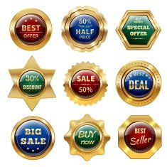 Golden Sale Labels