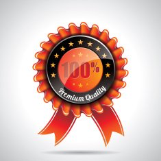 Premium Quality Labels Illustration with shiny styled design