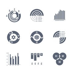 Vector diagrams charts and graphs