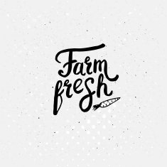 Black Text Style for Farm Fresh Concept
