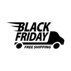 Black friday sale icon Free shipping symbol N2