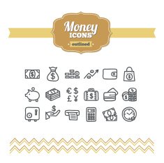 Set of hand drawn money icons N2