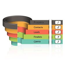Conversion or sales funnel 3d vector graphics N7