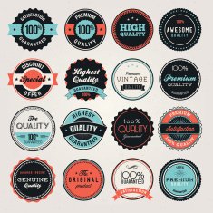 Set of Labels and Badges N2
