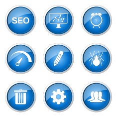 SEO Internet Sign Blue Vector Button Icon Design Set 8 N13