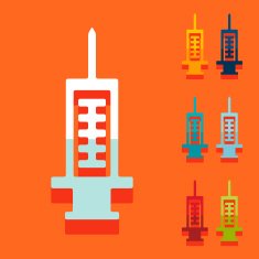 Flat design syringe N14