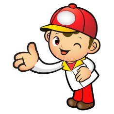 Red Delivery Man mascot Suggests the direction Product and Dist N2