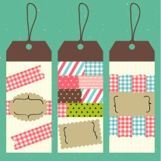 masking tape scrapbook style card