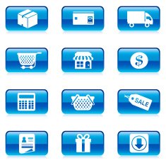 Shopping icons set Vector N4