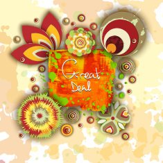 Great deal Offer tag motivational background Discount Flower