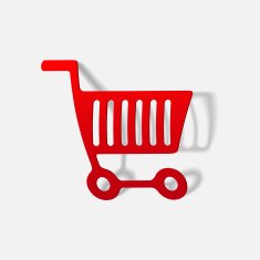 realistic design element grocery cart N45