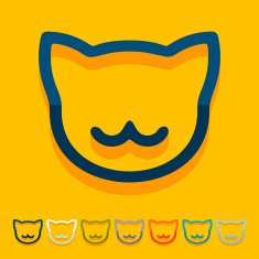 Flat design cat N19