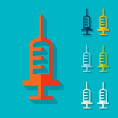 Flat design syringe N16