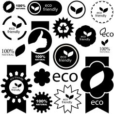 Set of eco friendly signs N4