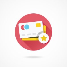 Vector Credit Card and Star Sign Icon