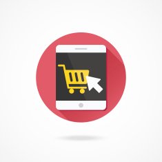 Vector Tablet Buy Online Icon Ecommerce Concept