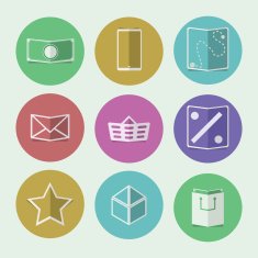 Flat icons for online store