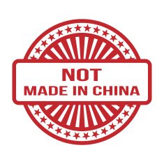 Not Made In China Red Rubber Stamp For Any Background