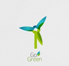 Eco Windmill Abstract Shape Design
