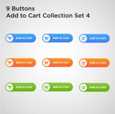 web button with shopping sign