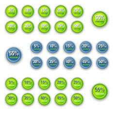 Green Star Discount circle label