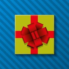 vector gift box with ribbon and a bow