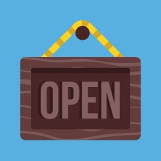 Vector Open Hanging Sign Icon N2