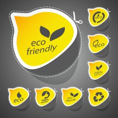 Set of eco friendly signs N5