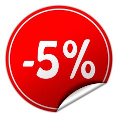 discount round red sticker on white background N3