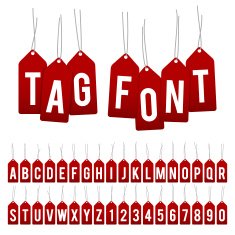 gift labels font set