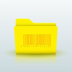 Vector yellow folder on blue background Eps10 N31