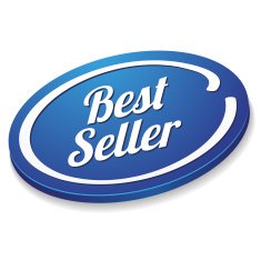 Blue oval best seller button