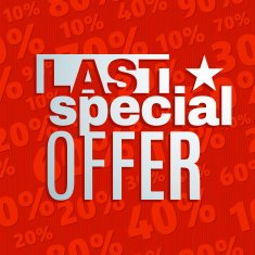 Red 3D vector text of sale discount price offer N48