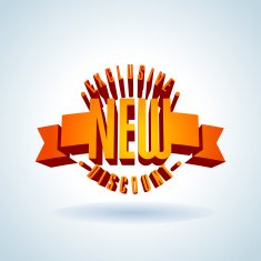 Red 3D vector text of sale discount price offer N56