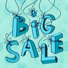 Big winter sale design poster N2