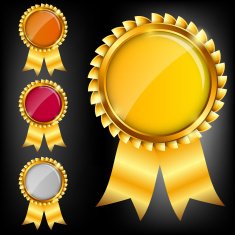 Vector gold sign label template N3