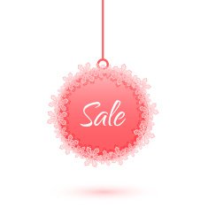 Christmas sale ball with snowflakes