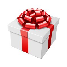 Gift box with red bow N9