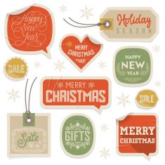 Stickers & Labels for Christmas and New Year N7