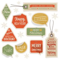 Stickers & Labels for Christmas and New Year N8